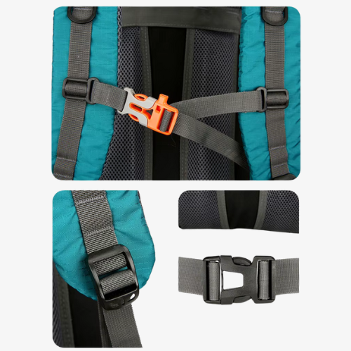 70L Hiking Backpack with Rain Cover – Waterproof Nylon Outdoor Travel & Camping Pack