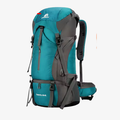 70L Hiking Backpack with Rain Cover – Waterproof Nylon Outdoor Travel & Camping Pack