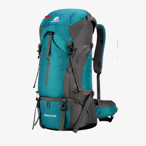 70L Hiking Backpack with Rain Cover – Waterproof Nylon Outdoor Travel & Camping Pack