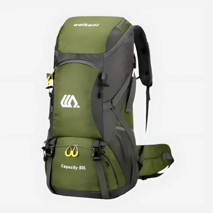 50L Hiking Backpack for Men and Women – Waterproof Nylon Travel Bag with Multiple Compartments