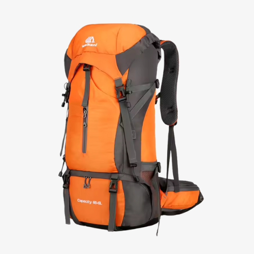 70L Water-Resistant Hiking Backpack — Rain Cover Included