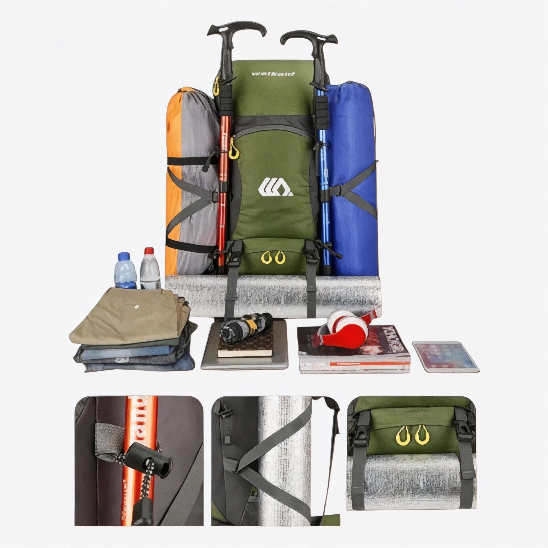 50L Water-Resistant Hiking Backpack — Laptop Sleeve