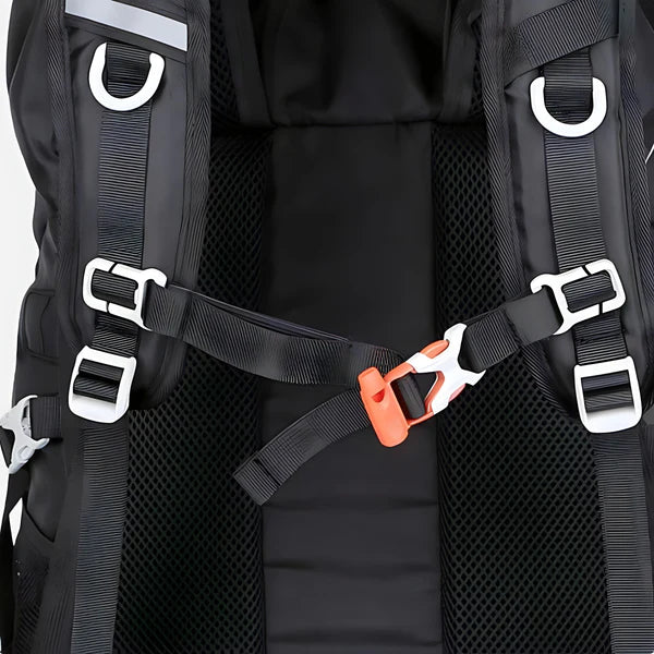 50L Water-Resistant Hiking Backpack — Rain Cover Included