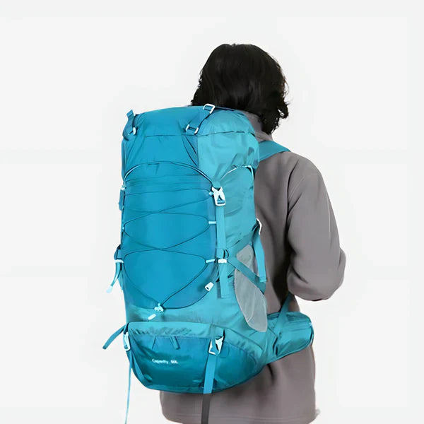 50L Water-Resistant Hiking Backpack — Rain Cover Included